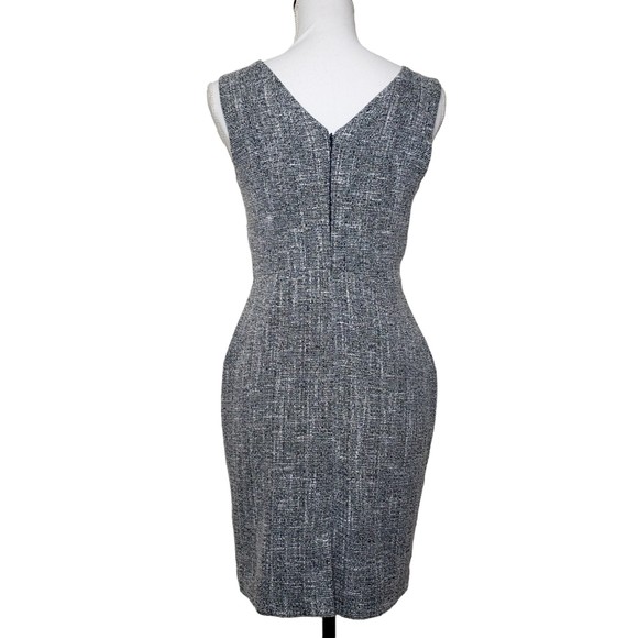 Banana Republic Sleeveless V-Neck Lined Tweed Sheath Petite Womens Dress Size 4P - Picture 2 of 9